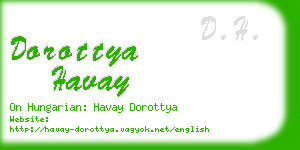 dorottya havay business card